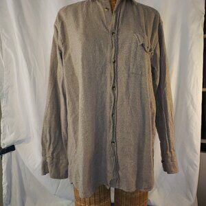 Junction West Men's Taupe Cotton Flannel-like Shirt, Size M